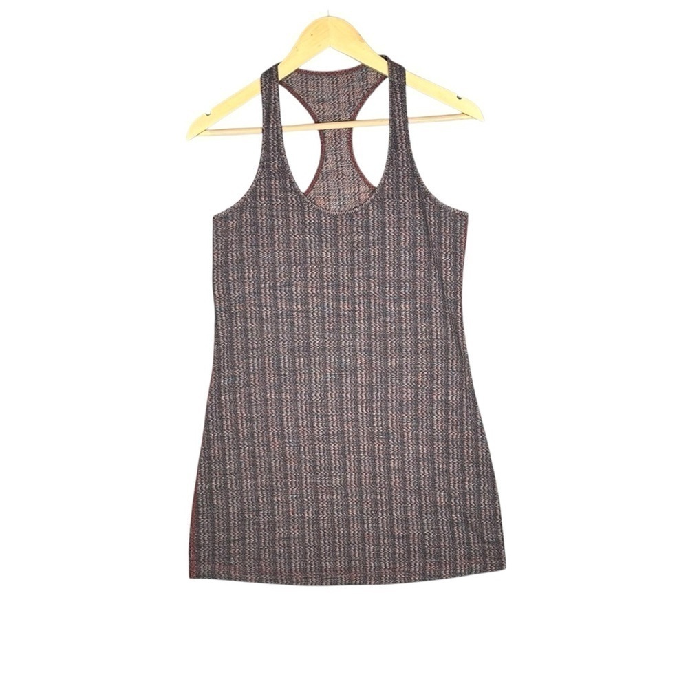 Lululemon Cool Racerback Tank Top Reversible Purple Orange Heathered Womens Sz 8